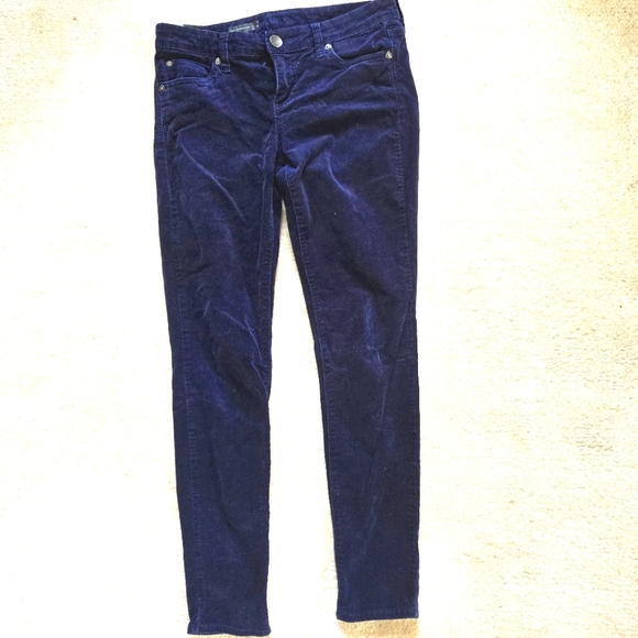 Kut from the Kloth Mia Navy Toothpick Skinny Corduroy Pants - Picture 3 of 8